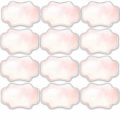 Etiketten van de effen blush roze waterverf sticker (Voorkant)
