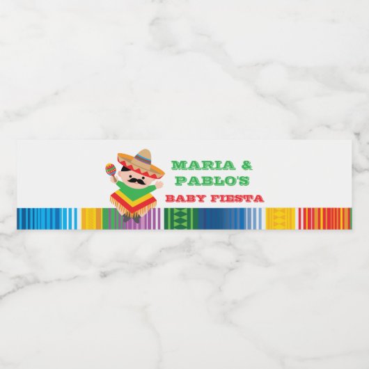 ETIKETTEN VAN DE FIESTA-WATERFLES (Enkel label)