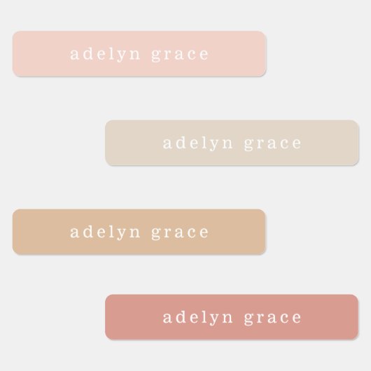 Etiketten van de naam Boho Pink Girl Labels (Groep)