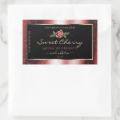 Etiketten van Floral Black en Red Soft Glitter-pro (Tas)