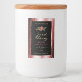 Etiketten van Floral Black en Red Soft Glitter-pro (Voorkant)