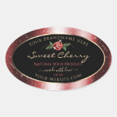 Etiketten van Floral Black en Red Soft Glitter-pro (Voorkant)