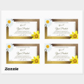 Etiketten van Floral Gold en bruin glitter-wit pro (Vel)