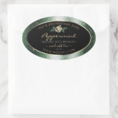 Etiketten van Floral Green en Gold Lijst Black