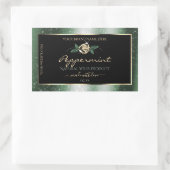 Etiketten van Floral Green en Gold Lijst Black (Tas)