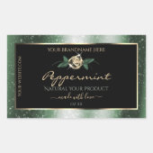 Etiketten van Floral Green en Gold Lijst Black (Voorkant)