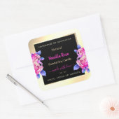 Etiketten van Floral Pink Paars Black en Gold Prod (Envelop)