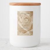 Etiketten van Floral Product Licht Bruin Roos Palm (Voorkant)