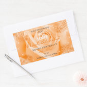 Etiketten van Floral Product Oranje Roos Palmblade (Envelop)