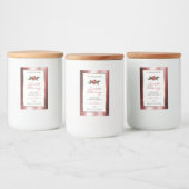 Etiketten van Floral White en Red Soft Glitter (Flessen)