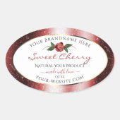 Etiketten van Floral White en Red Soft Glitter (Voorkant)