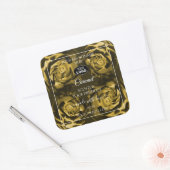 Etiketten van Florence Geel bruin Roos met Logo (Envelop)