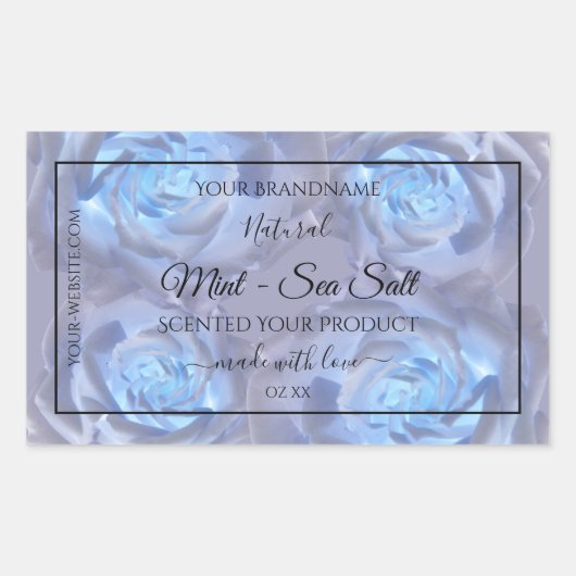 Etiketten van Florence - Lichtblauw Roos (Voorkant)