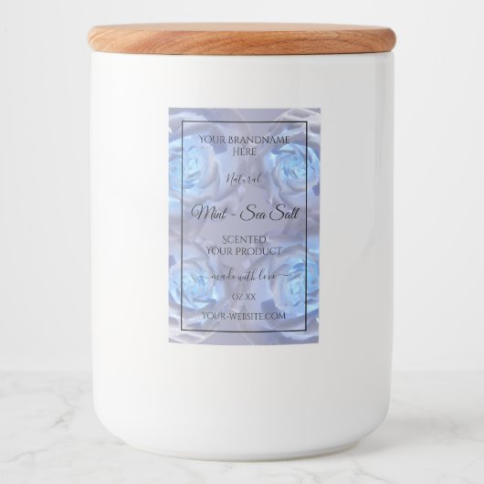 Etiketten van Florence - Lichtblauw Roos (Voorkant)