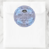 Etiketten van Florence - Lichte Blauwe Rozen met L (Tas)