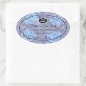 Etiketten van Florence - Lichte Blauwe Rozen met L (Tas)