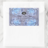 Etiketten van Florence - Lichte Blauwe Rozen met L (Tas)