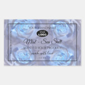 Etiketten van Florence - Lichte Blauwe Rozen met L (Voorkant)