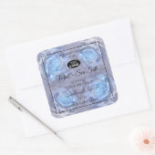 Etiketten van Florence - Lichte Blauwe Rozen met L (Envelop)