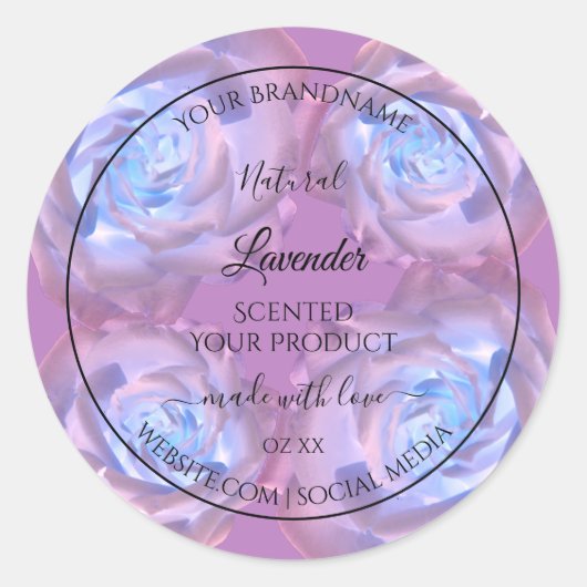 Etiketten van Florence, lichtgevende Paarse Blauwe (Voorkant)