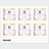 Etiketten van Florence met Logo White Paars Gold (Vel)