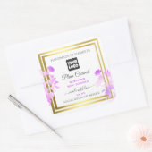 Etiketten van Florence met Logo White Paars Gold (Envelop)