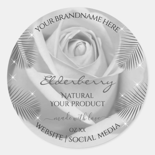 Etiketten van Florence - Zilvergrijze Roos - Palmb (Voorkant)