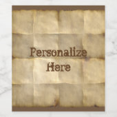 Etiketten van geperkamd papier (Enkel label)