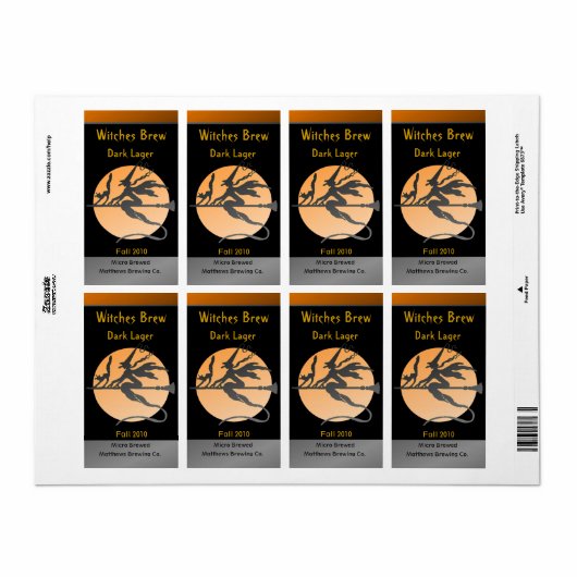 ETIKETTEN VAN HEKSENFLESSEN (Full Sheet)