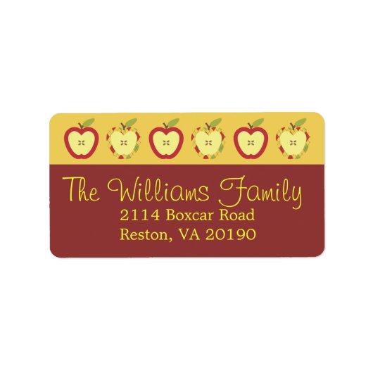 Etiketten van herfstappels (Voorkant)