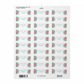 Etiketten van het Adres van de douane met bloemen (Full Sheet)