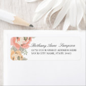 Etiketten van het Adres van de  Floral Terugkeer (Insitu)