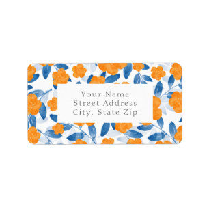 Etiketten van het patroon van waterverf-papavers e