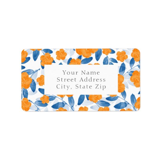 Etiketten van het patroon van waterverf-papavers e (Voorkant)