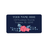 Etiketten van het platte marineschip en het roze r (Voorkant)