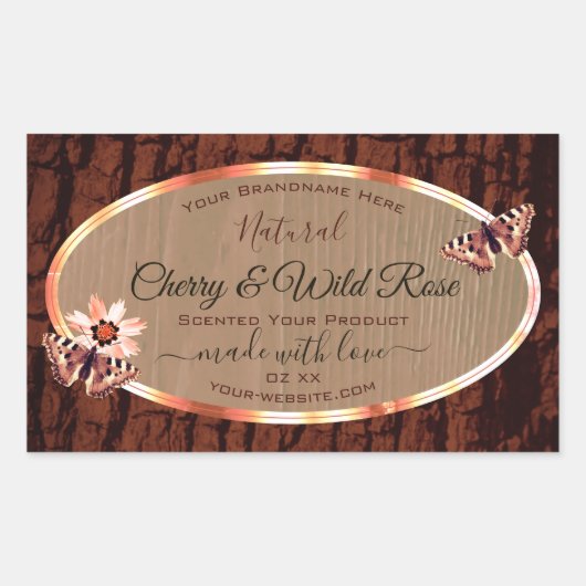 Etiketten van houtkorrels en van bomen (Voorkant)