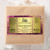 Etiketten van luxe Paarse en goudinkten (Insitu)