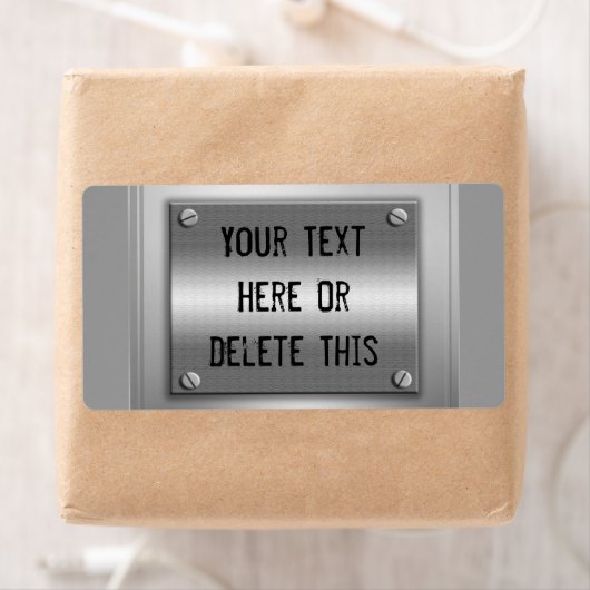 Etiketten van metaal op de douaneplaat (Insitu)