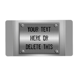 Etiketten van metaal op de douaneplaat