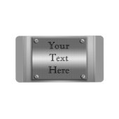 Etiketten van metaal op de douaneplaat (Voorkant)