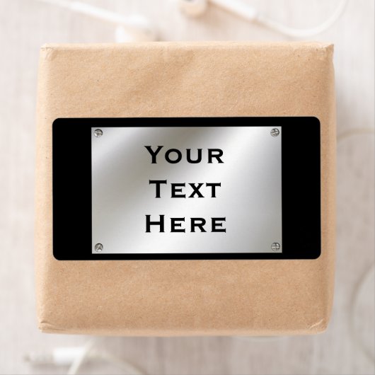 Etiketten van metaal op de douaneplaat (Insitu)