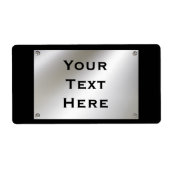 Etiketten van metaal op de douaneplaat (Voorkant)