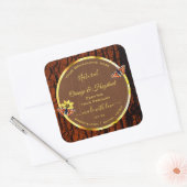 Etiketten van natuurbruin hout, korrelschors (Envelop)