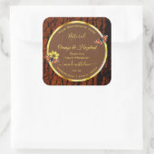 Etiketten van natuurbruin hout, korrelschors (Tas)