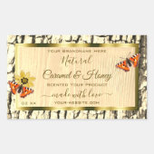 Etiketten van natuurbruin hout, korrelschors (Voorkant)