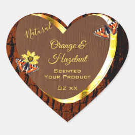 Etiketten van natuurbruin hout, korrelschors