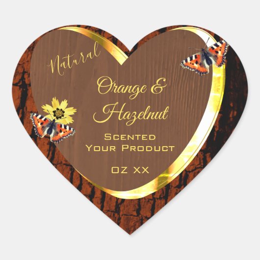 Etiketten van natuurbruin hout, korrelschors (Voorkant)