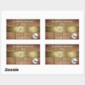 Etiketten van natuurhartige houtkorrels Gold Decor (Vel)