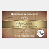 Etiketten van natuurhartige houtkorrels Gold Decor (Voorkant)