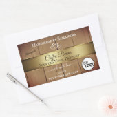 Etiketten van natuurhartige houtkorrels Gold Decor (Envelop)